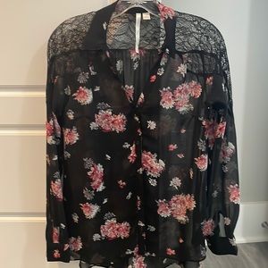 Lauren Conrad sheer button up
